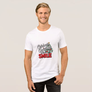 Celebrate Christmas with smile Tri-Blend Shirt