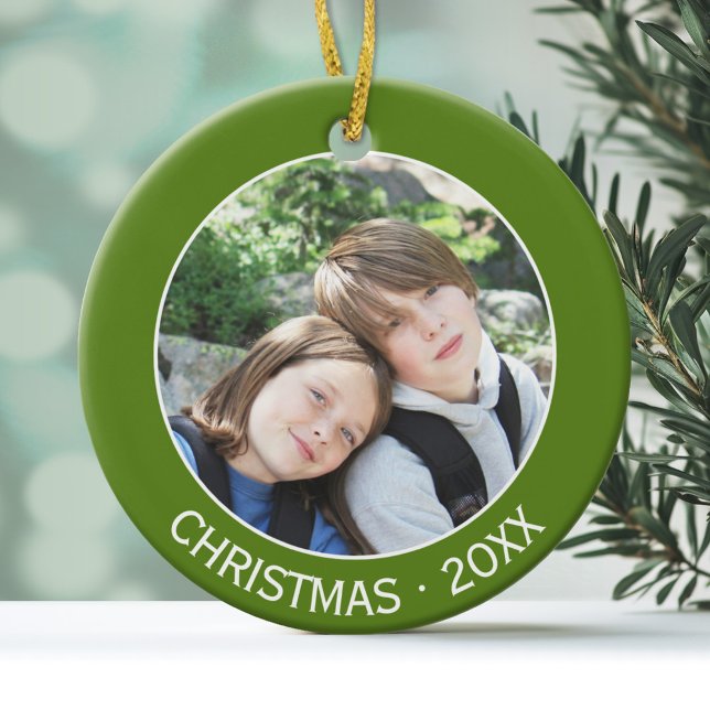 Celebrate Christmas with Your Favourite Photo Ceramic Tree Decoration (Personalized Photo Ornament)