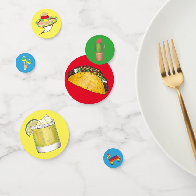 Celebrate Cinco de Mayo Fiesta Taco Piñata Cactus Confetti (Group)