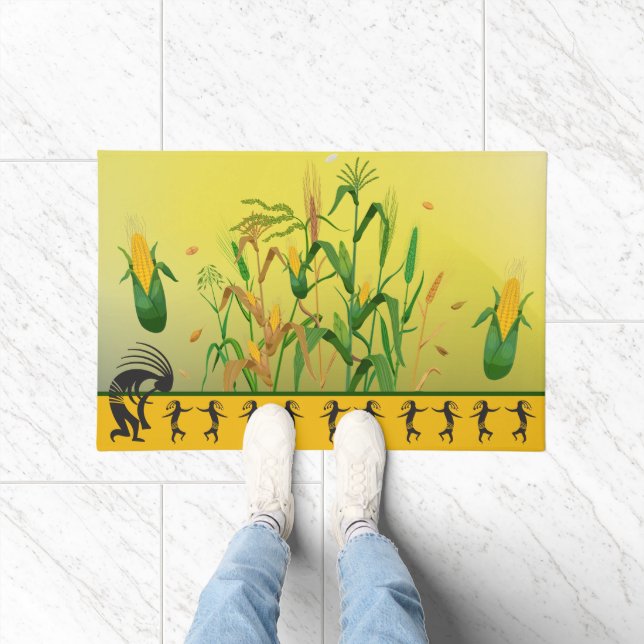 Celebrate Corn Spring Dance Kokopelli Doormat (Indoor)