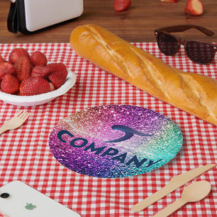 Celebrate Corporate Branded Custom Company Logo Paper Plate