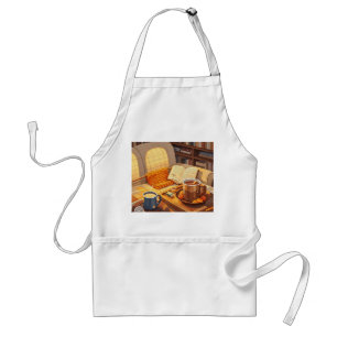 Celebrate cosy nights knitted blanket and warm  standard apron