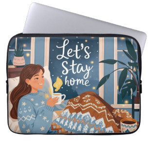Celebrate cosy nights knitted blanket laptop sleeve