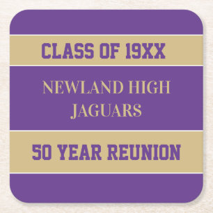 Celebrate! CUSTOM Class Reunion Square Paper Coas Coaster