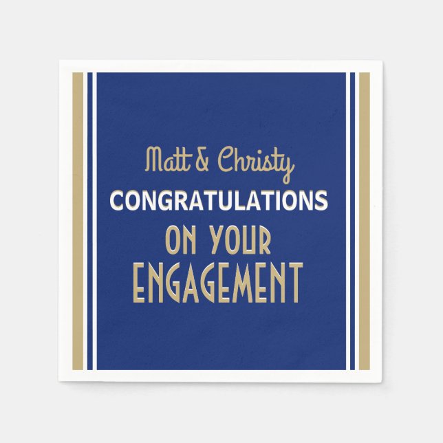 Celebrate! Custom Engagement party  Napkins (Front)