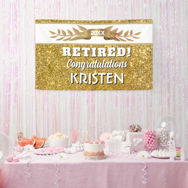 Celebrate! Custom Retirement Party Banner (Party)