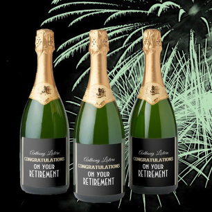 Celebrate! Custom Retirement Sparkling Wine Label