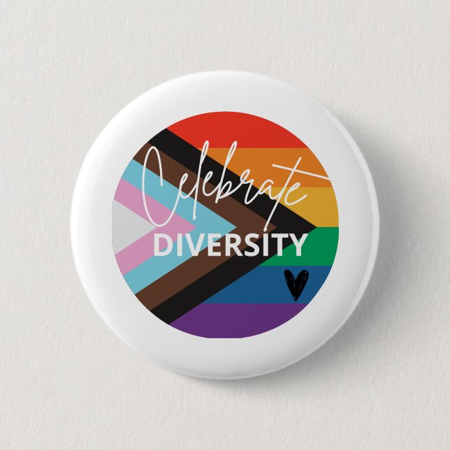 Celebrate Diversity 6 Cm Round Badge (Front)
