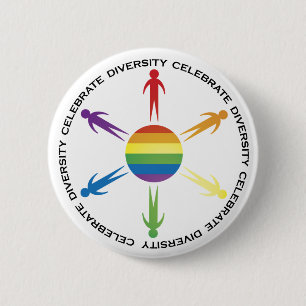 Celebrate Diversity 6 Cm Round Badge