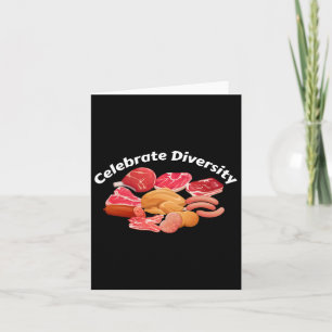 Celebrate Diversity Bbq Grill Clothing Apparel Fun Card