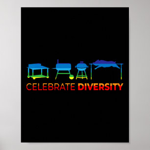 Celebrate Diversity - Bbq Poster