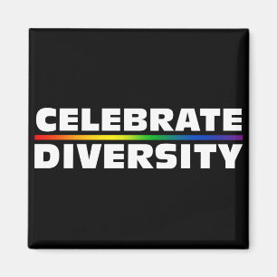Celebrate Diversity Black Magnet