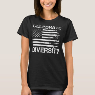 Celebrate Diversity Bullet Gun Rights Gun Lover So T-Shirt