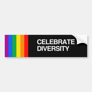 CELEBRATE DIVERSITY BUMPER STICKER