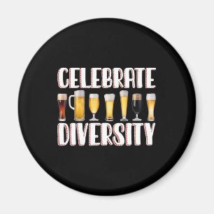 Celebrate Diversity Craft Beer Drinking Magnet