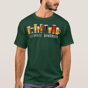 Celebrate Diversity Craft Beer Drinking Retro T-Shirt