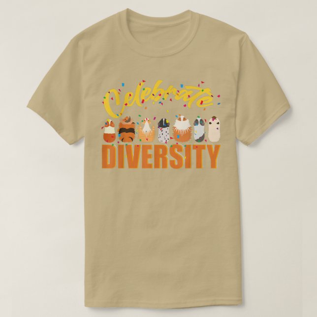 Celebrate Diversity Cute Diversity Environment Gui T-Shirt (Design Front)