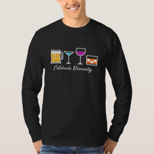Celebrate Diversity Drinks Edition Bartenders Alco T-Shirt