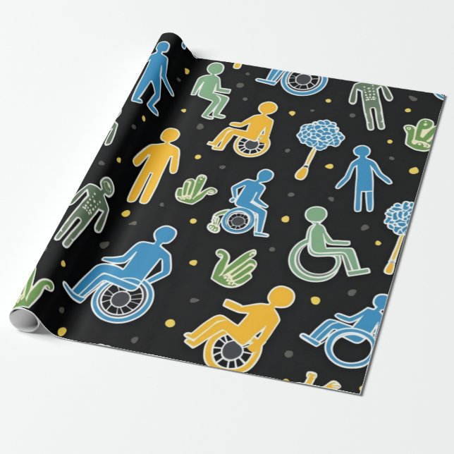 Celebrate Diversity | Inclusive Disability Awarene Wrapping Paper (Unrolled)
