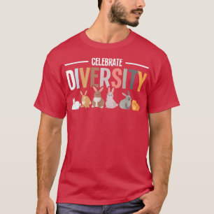 Celebrate Diversity Rabbit Lover Zookeeper Bunny T-Shirt