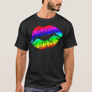 Celebrate Diversity Rainbow Lips Print! T-Shirt