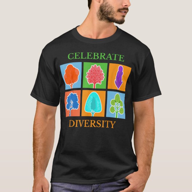 Celebrate Diversity Shirt Gardener Arborist Enviro (Front)