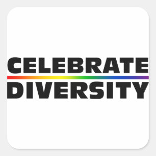 Celebrate Diversity Square Sticker