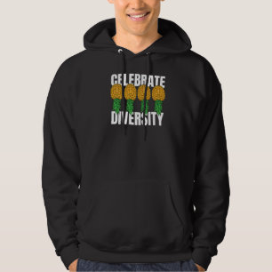Celebrate Diversity Swinger Upside Down Pineapple Hoodie