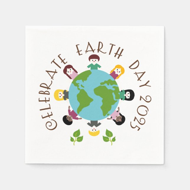Celebrate Earth Day 2025 Napkin (Front)