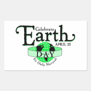 Celebrate Earth Day Rectangular Sticker