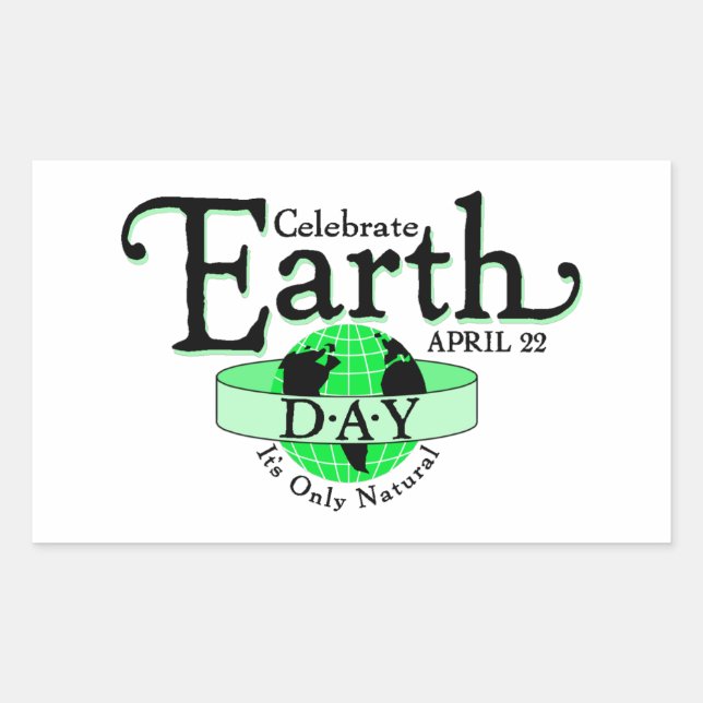 Celebrate Earth Day Rectangular Sticker (Front)