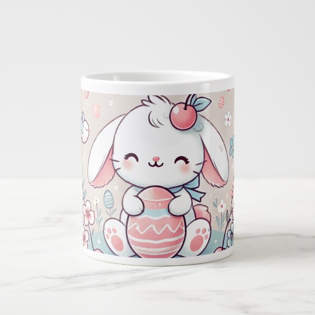 Celebrate Easter with the sweetest touch! 🐰🍒 Large Coffee Mug (Front)