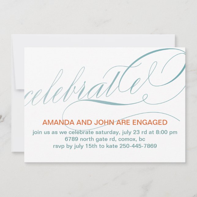 Celebrate Engagment Party Invitations (Front)