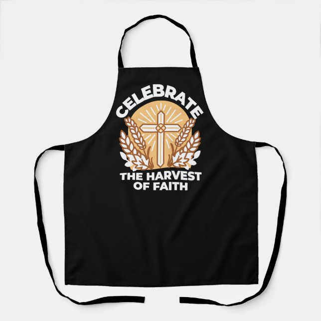 Celebrate Faith with Harvest – Inspirational Art Apron (Front)