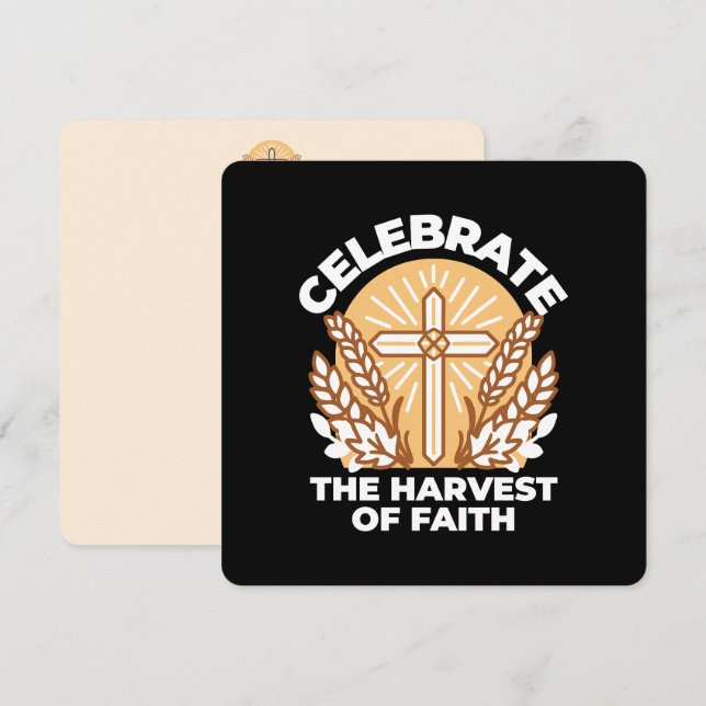 Celebrate Faith with Harvest – Inspirational Art Invitation (Front/Back)