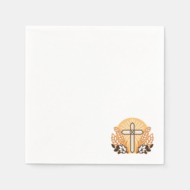 Celebrate Faith with Harvest – Inspirational Art Napkin (Front)