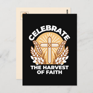 Celebrate Faith with Harvest – Inspirational Art Postcard
