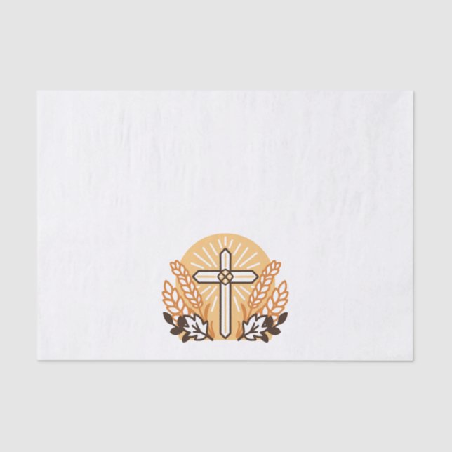 Celebrate Faith with Harvest – Inspirational Art Tissue Paper (Front)
