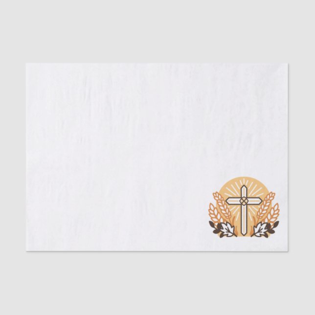 Celebrate Faith with Harvest – Inspirational Art Tissue Paper (Front)