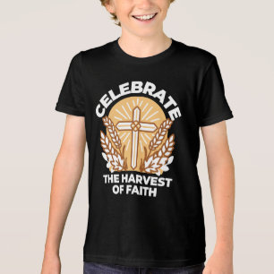 Celebrate Faith with Harvest – Inspirational Art Tri-Blend Shirt