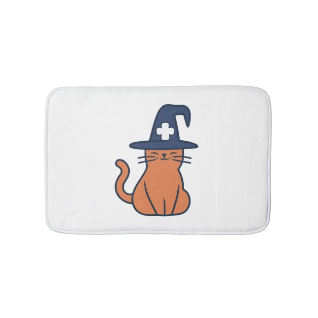 Celebrate Fall with a Feline Twist - One Spooky Nu Bath Mat (Front)