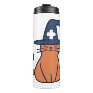 Celebrate Fall with a Feline Twist - One Spooky Nu Thermal Tumbler
