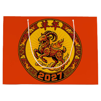 Celebrate Fire Goat 2027 Lunar New Year Gift Bag