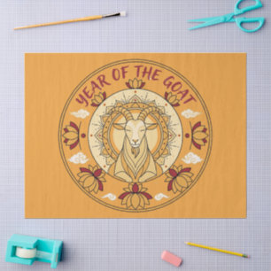 Celebrate Fire Goat 2027 Lunar New Year Tissue Paper