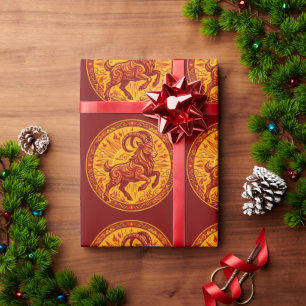 Celebrate Fire Goat 2027 Lunar New Year Wrapping Paper