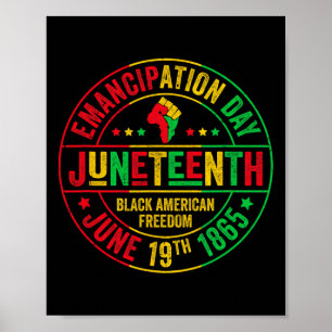 Celebrate Freedom 1865 African American Men Women  Poster