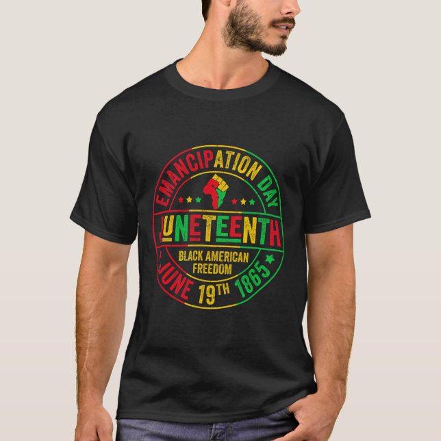 Celebrate Freedom 1865 African American Men Women  T-Shirt (Front)