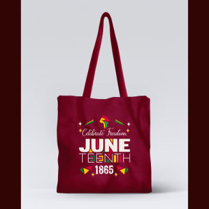 Celebrate Freedom JUNETEEENTH 1865 Black History Tote Bag