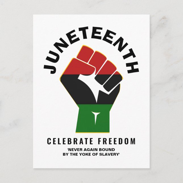 Celebrate Freedom JUNETEENTH Postcard (Front)