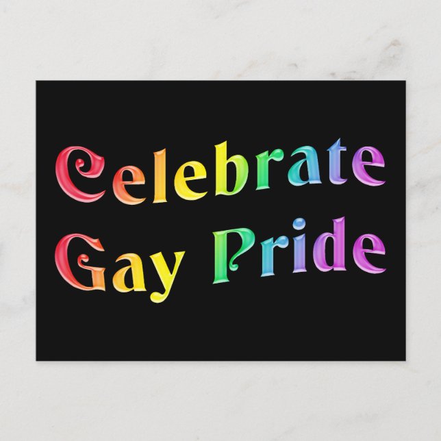 Celebrate Gay Pride Postcard (Front)